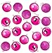 Juvale 48-Pack Mini Christmas Tree Ornaments - Fuchsia Pink Shatterproof Small Christmas Balls Decoration, Assorted 3-Finish Shiny, Matte, Glitter, Hanging Plastic Bauble Holiday Decor, 1.5 Inches