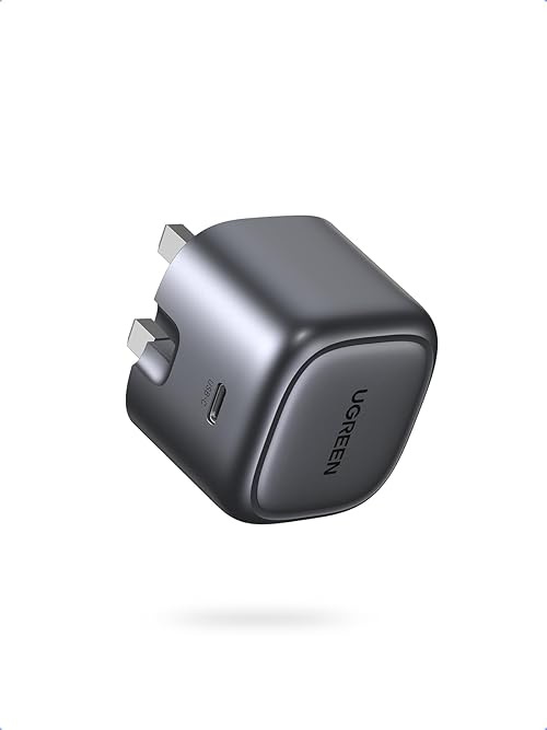 UGREEN USB C Charger Nexode 30W USB C Plug PD 3.0 Fast Charging Foldable GaN Charger Compatible with iPhone 17/16/15/14/13/12 Series, iPad Air/Mini, Galaxy S25/S24, Pixel 9/8/7, Silver Grey