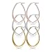 Hoop Earring,UHIBROS Stainless Steel Teardrop Hoop Earring Sets for Women Hypoallergenic 3 Pairs 35MM