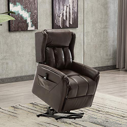 Bonzy Home Power Lift Recliner Chair Electric Leather Recliner with