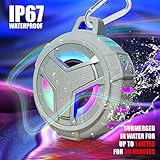 EBODA Shower Bluetooth Speaker, IPX7 Waterproof Portable Floating Speaker with Loud HD Sound, TWS Bluetooth 5.0 Wireless Speaker with Light Show, 24H Playtime for Shower Pool Beach - Gray