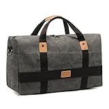 LVSOMT Duffel Bag Large Canvas Travel Sport Gym Bag Toiletry bag Carryon Luggage