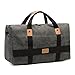 LVSOMT Duffel Bag Large Canvas Travel Sport Gym Bag Toiletry bag Carryon Luggage (gray)