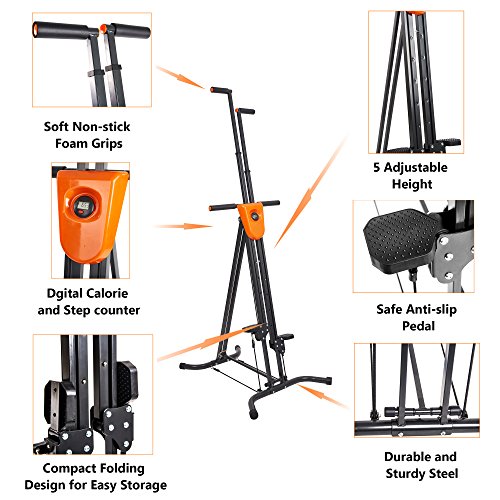 KARMAS PRODUCT Step Machine Climbing Vertical Climber Fitness with Digital Display