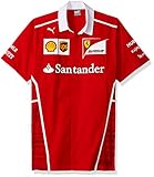 Ferrari Formula 1 Men's 2017 Red Team Shirt w/Sponsors (Large)