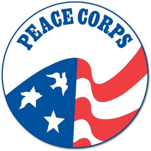 Ride in Style Peace Corps Volunteer car Bumper Sticker 4" x 4"