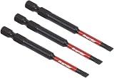 Sealey 3pc 75mm Slotted 4.5mm Impact Power Tool Bit Set AK8251 view 1
