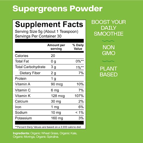 Amazing Grass Super Greens Booster Greens Powder Smoothie Mix with