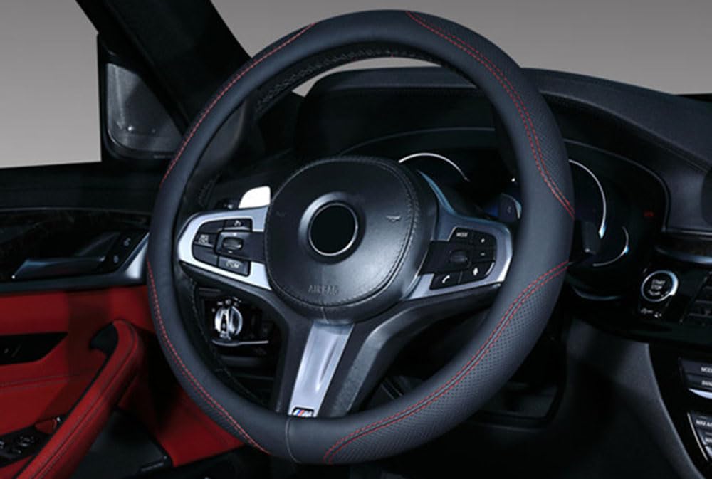 Istn Car Steering Wheel Cover Summer Helper Cool Black Beige Gray Steering Covers Car Styling Accessory Ice Silk Black