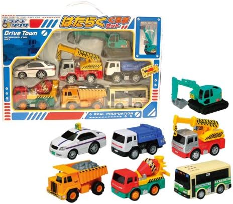 Amazon ドライブタウン はたらくくるまセット ミニカー ダイキャストカー おもちゃ
