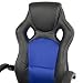 Best Choice Products Executive Racing Office Chair PU Leather Swivel Computer Desk Seat High-Back Blue