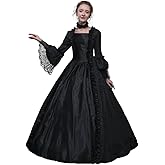 18th Century Women's Rococo Ball Gown Renaissance Floral Jacquard Long Gothic Victorian Dress Masquerade Party Costumes