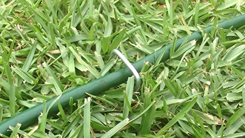 GardenMasterPRO Sod Staples Stakes Pins for Garden Burlap, Weed Barrier, Landscape Fabric, Ground Cover, Seeding Mat, Erosion Control Blanket, Hose, Fence (QTY 25, 6" L x 1" W) | 11ga Wire