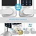Signstek Digital Electronic Touchscreen Keypad Security Entry Door Lock Interchangeable for Left and Right Door Handle with Hidden Mechanical Key (Silver)