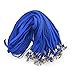 Beebel Lanyards 50 PCS 32-Inch Flat Lanyard with Badge Clip (Blue)
