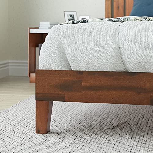 ZINUS Vivek Deluxe Wood Platform Bed Frame with Headboard / Wood Slat