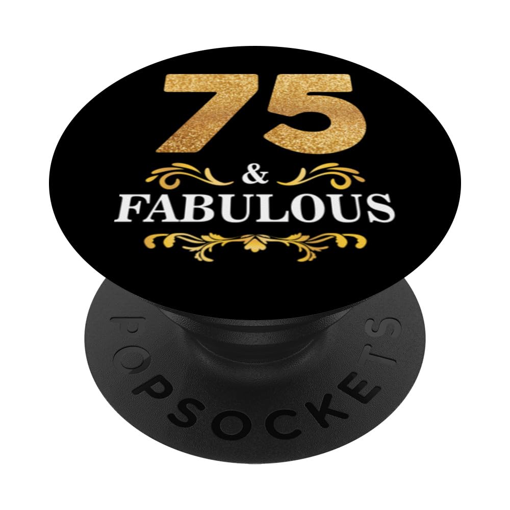 75th birthday sweet design women | fabulous PopSockets Adhesive PopGrip