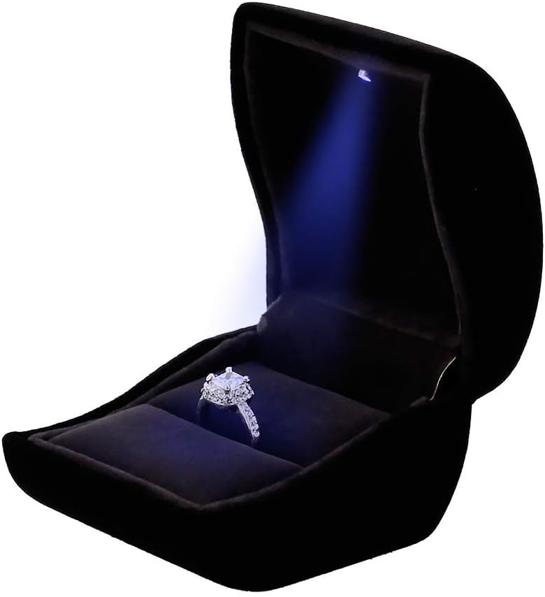 Naimo Engagement Ring LED Light Ring Box Jewelry Proposal Gift Box