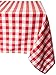 LinenTablecloth 70-Inch Square Tablecloth Red & White Checker