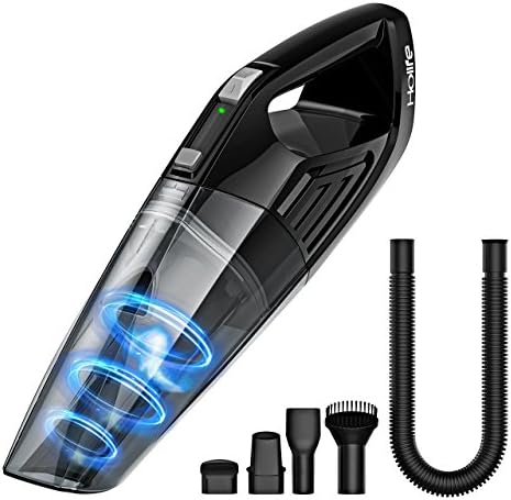 Holife Handheld Vacuum Cordless, Portable Car Hand Held Vacuum Cleaner, with Rechargeable Lightweight and Powerful Cyclonic Suction, for Home, Office, Pet and Dust Cleaning