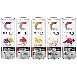 CELSIUS Fitness Drink Carbonated 5-Flavor Variety