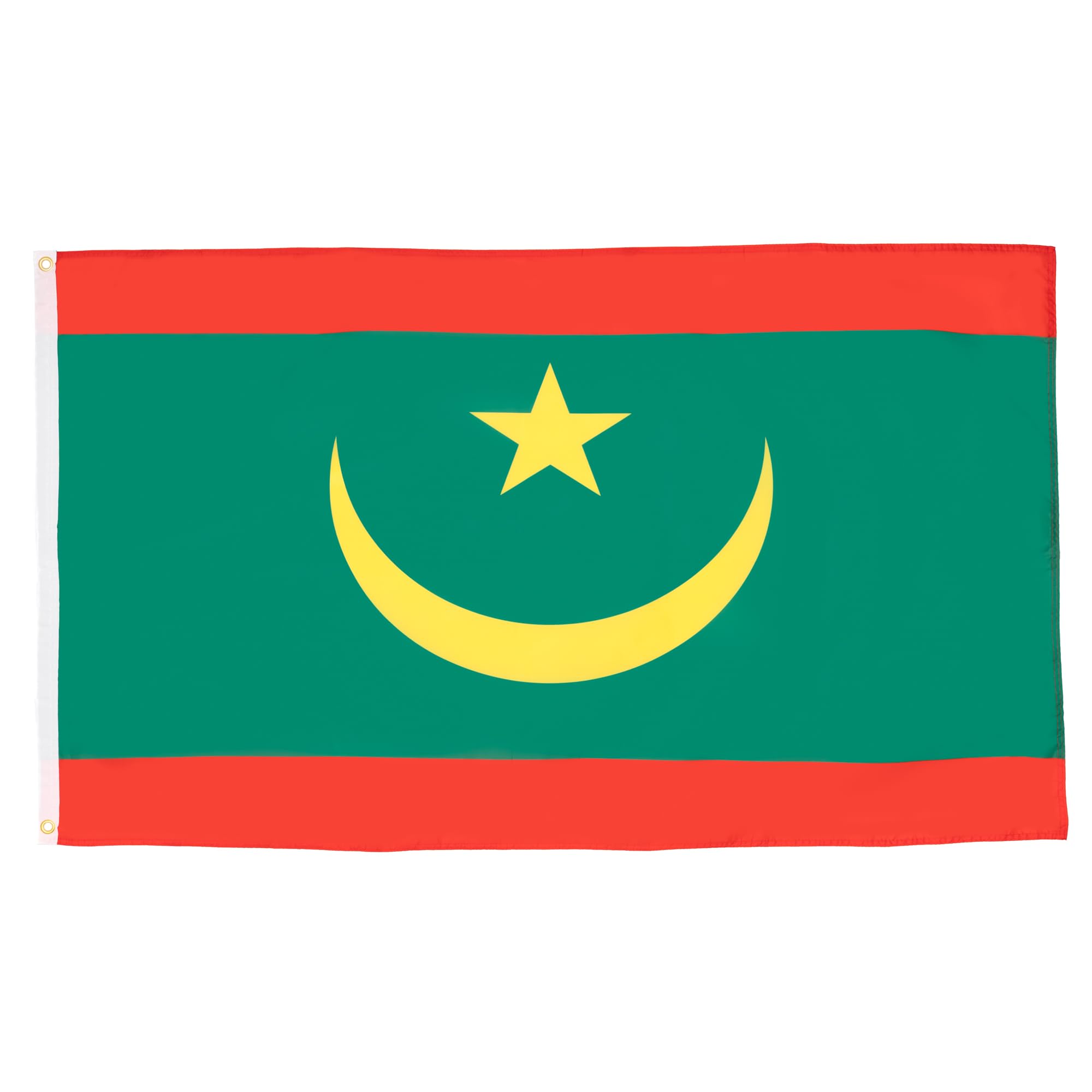 AZ FLAG - Mauritania Flag - 2x3 Ft - 100D Polyester Mauritanian Banner with Two Metal Grommets - Fade Resistant - Vivid Colors - 2' x 3' Feet - 90x60 Cm