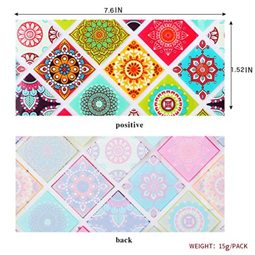 image for DAGEDA 1 Pack of 10 Pcs Glitter Nail Art Stickers Nail Transfer Foil W