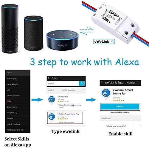 Sonoff Basic R2 Interruptor Inteligente Universal con Mando a Distancia WiFi y Temporizador para Hacer uno Mismo a travs de iOS Android 10 A2200 W Blanco 2 Pack