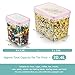 Cereal Container - Blingco Airtight Storage Containers Set of 9 Large Dry Food Storage Containers for Flour Sugar Plastic Containers - Airtight, Leakproof - Includes Measuring Cup & Chalkboard Labels