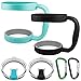 SENHAI 30oz Spill and Splash Resistant Tumbler Lids & Grip Handles with D-Shaped Hanging Carabiners for Yeti Rambler, Old Style Rtic, Ozark, Trail Berg SIC, 2 Pack- Black, Green