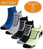 No Show Running Socks for Men 5 Pack Athletic Low Cut Performance Socks