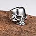 Stainless Steel Men's Cool Skull Head Solid Ring Punk New