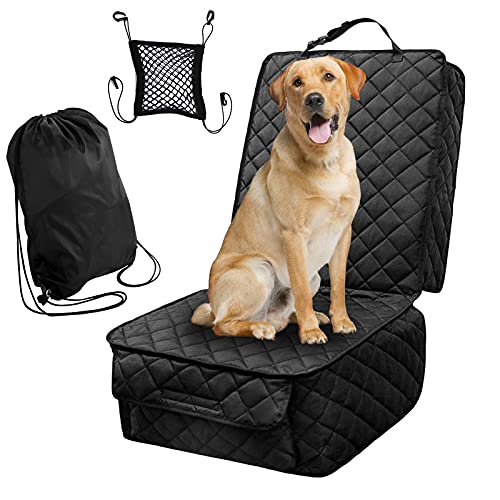TNELTUEB Front Dog Seat Cover for Car，Universal Waterproof Dog Car Seat