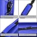 YOUSHARES Colored Pencil & Gel Pen Case in Large Flexible Slot - PU Leather Colored Pencil Case with Zipper Holds 180 Colored Pencils or 140 Gel Pens - for Watercolor Pencils, Gel Pens（Blue）