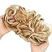 REECHO Women's Thick 2PCS Hair Scrunchies Made of Hair Curly Wavy Updo Hair Bun Extensions Messy Hairpieces