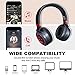 Bluetooth Headphones Over Ear,Foldable Hi-Fi Stereo Wireless Headset Included Card Reader Support Mic/TF Card and Wired Mode for PC/Cell Phones/TV