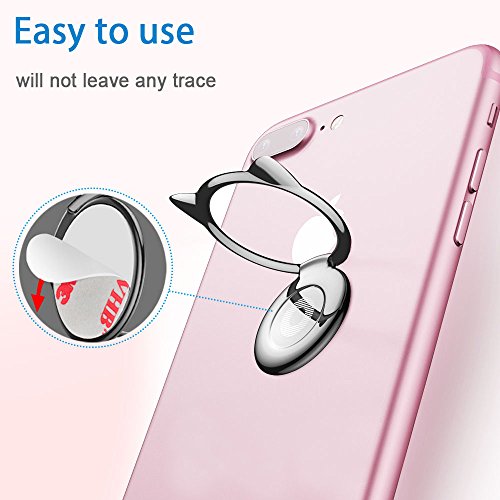 image for aceyoon Cat Phone Ring Stand Attachable 360 Degree Cell Phone Ring Hol
