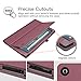 Fintie Folio Case for All-New Amazon Fire HD 10 Tablet (Compatible with 7th and 9th Generations, 2017 and 2019 Releases) - Premium PU Leather Slim Fit Stand Cover with Auto Wake/Sleep, Plum