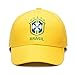 Brazil CBF Adjustable Snapback Team Color Curved Bill Soccer Hat, One Size, Yellow