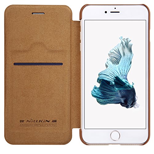 Capa Flip Nillkin QIN para iPhone 7 Plus / 8 Plus, [Couro PU][Fina e Leve][Proteção 360 graus], Apple iPhone 7 Plus / iPhone 8 Plus - Marrom