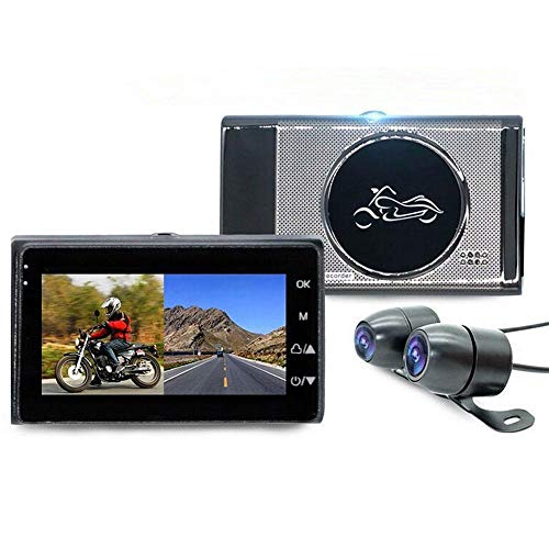 Teepao Motorcycle Dash Cam MT19 HD Security Camera for Motorcycle,Motorcycle Driving Recorder 1080P Front & 720P Rear 120° Wide Angle Lens Camera with 3.0 LED Display & Mounting Accessories Kits