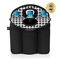 LONDON TAILOR Neoprene Bottle Tote Carrier Cooler - Holds a Six (6) Pack of Beer or Soda Bottles or Cans - Protects Glass from Damage - Insulated Like Coolers - Stylish & Easy to Carry