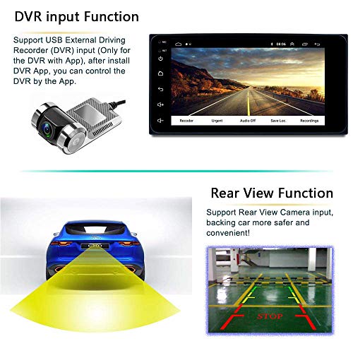 Double Din Car Radio Receiver, Android 8.1 Touchscreen Car Stereo Head Unit, Support Bluetooth Android&iOS Mirror Link DVR Input AM&FM, Built-in WiFi and GPS Navigation for Toyota - Thumbnail 4
