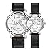 Fq-102 Ultrathin Leather Romantic Pair His and Hers Wrist Watches Sets for Couples White Set of 2