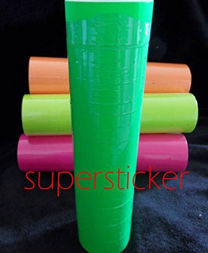 iamlabels.com 1 Tube X 5000 Tags Green label Refill for Motex Mx-5500 L5500 Mx989 Price Gun