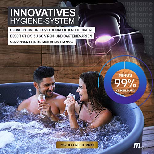 Miweba MSpa aufblasbarer Whirlpool Outdoor Mono F-MO061 | Rund ⌀ 173.0 cm - 6 Personen Spa Pool aufblasbar - Ozon & UV-C… – Bild 8