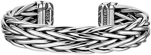Equestrian Cuff Bracelet Multi-Braid Scott Kay Mens Sterling Silver