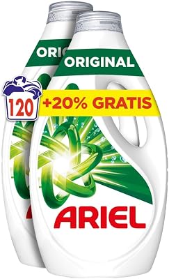 Ariel Detergente Líquido para Máquina de Lavar 120 Lavagens, Original, Sabão Limpeza melhorada em ciclos mais frios com tecnologia exclusiva de limpeza a frio
