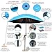 Sunphio Beach Umbrella with Sand Anchor, Heavy Duty, High Wind Resistant, Portable and Large Windproof Beach Umbrellas with Sand Bags for Travel, Best Sun Protection UV