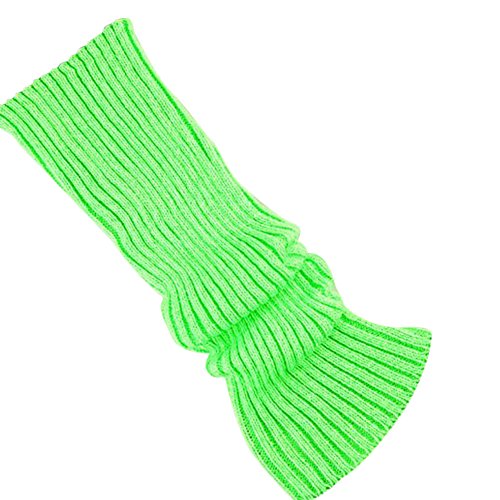 DEESEE Leg Cuffs Boot Socks Pure Color Boot Cuffs Warmer Knit Leg sock(Green) - Thumbnail 2